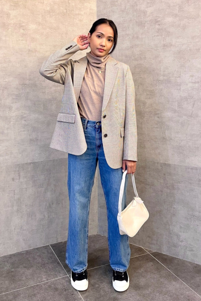 Флисовый лонгслив HEATTECH UNIQLO водолазка 1159858276 (Бежевый M)