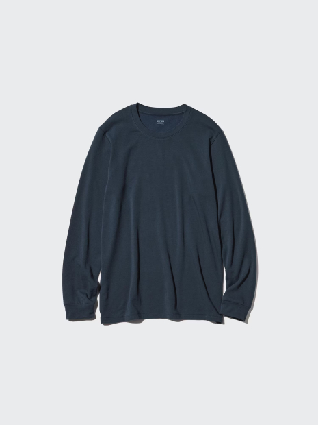 Мужской лонгслив UNIQLO с технологией HEATTECH 1159858533 (Синий 3XL)