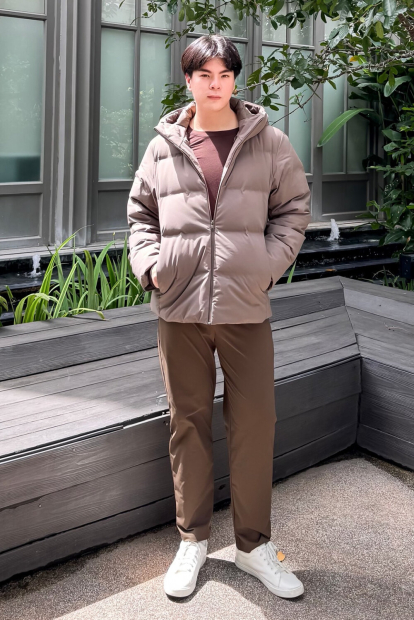 Мужской лонгслив из кашемировой смеси UNIQLO с технологией HEATTECH 1159859797 (Коричневый XXL)