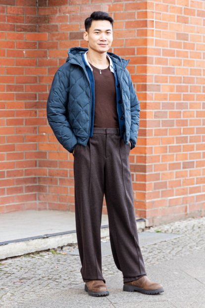 Мужской лонгслив из кашемировой смеси UNIQLO с технологией HEATTECH 1159859797 (Коричневый XXL)