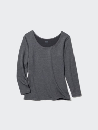 Женский лонгслив UNIQLO HEATTECH 1159844041 (Серый XXL)