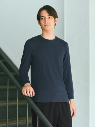 Мужской лонгслив UNIQLO с технологией HEATTECH 1159848358 (Синий M)