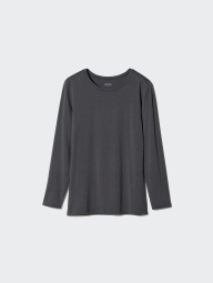 Женский термолонгслив Uniqlo HEATTECH 1159849492 (Серый L)