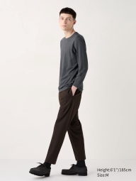 Мужской лонгслив UNIQLO с технологией HEATTECH 1159855280 (Серый M)