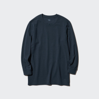 Мужской лонгслив UNIQLO с технологией HEATTECH 1159857592 (Синий M)