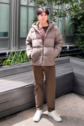 Мужской лонгслив из кашемировой смеси UNIQLO с технологией HEATTECH 1159859797 (Коричневый XXL)