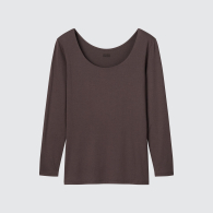 Женский лонгслив UNIQLO HEATTECH 1159864681 (Коричневый XL)