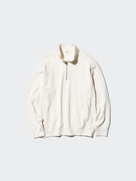 Стильна толстовка UNIQLO з напівблискавкою 1159839871 (Молочний 3XL)
