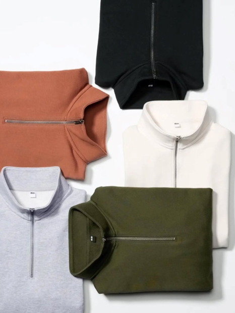 Стильна толстовка UNIQLO з напівблискавкою 1159839871 (Молочний 3XL)