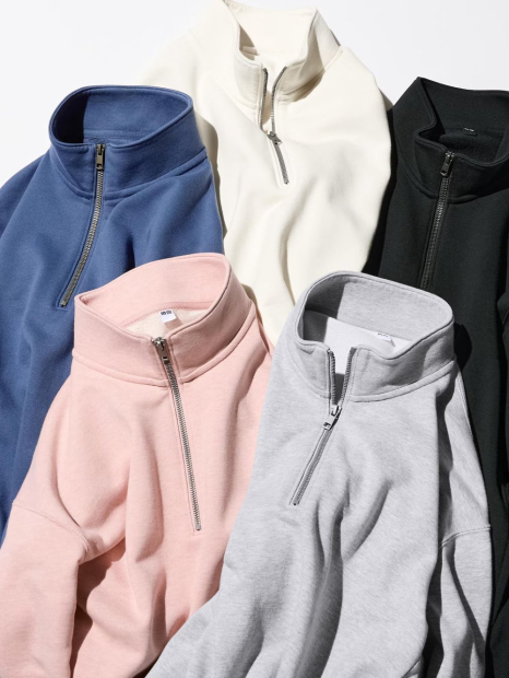 Стильна толстовка UNIQLO з напівблискавкою 1159839871 (Молочний 3XL)