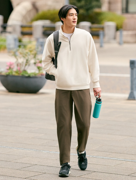 Стильна толстовка UNIQLO з напівблискавкою 1159839871 (Молочний 3XL)