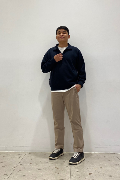Стильная толстовка UNIQLO c полумолнией 1159839991 (Черный L)