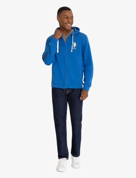 Толстовка на флисе U.S. POLO ASSN с логотипом 1159840201 (Синий XXL)