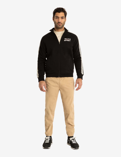 Толстовка на флисе U.S. POLO ASSN с логотипом 1159840203 (Черный XXL)