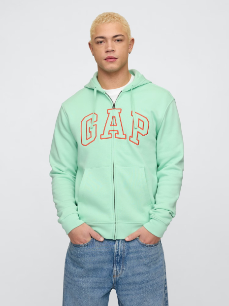 Толстовка на флисе GAP с логотипом 1159840886 (Зеленый XL)