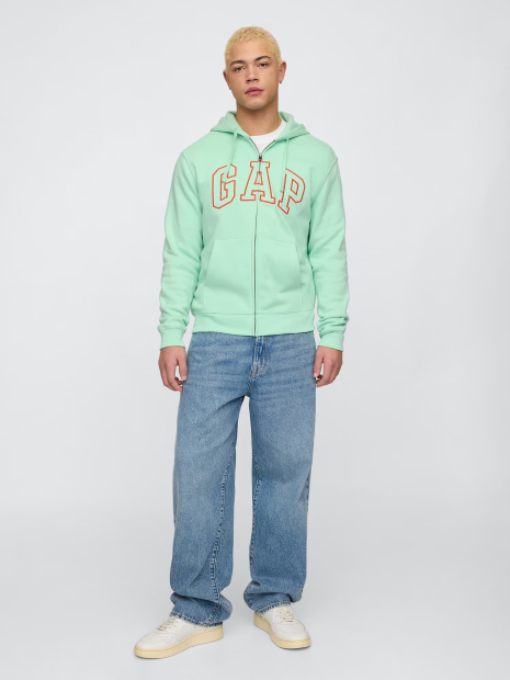 Толстовка на флисе GAP с логотипом 1159841118 (Зеленый L)