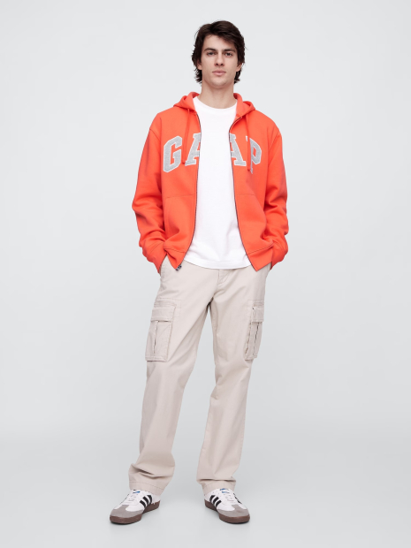 Толстовка на флисе GAP с логотипом 1159840893 (Оранжевый XL)