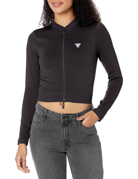 Толстовка жіноча Guess кофта на блискавці 1159841010 (Чорний XS/S)