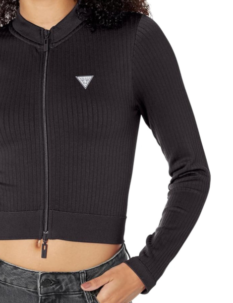 Толстовка жіноча Guess кофта на блискавці 1159841010 (Чорний XS/S)