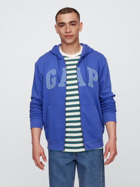 Толстовка на флисе GAP с логотипом 1159841667 (Синий XL)