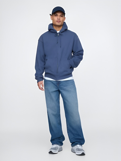 Толстовка чоловіча на флісі GAP 1159843653 (Синій XL)