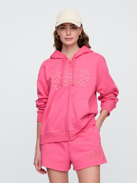 Женская толстовка на флисе GAP с логотипом 1159845911 (Розовый S)