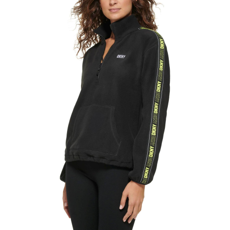 Женская флисовая толстовка DKNY на полумолнии 1159846660 (Черный 3X)
