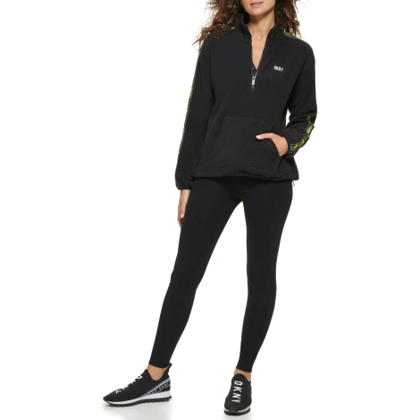 Женская флисовая толстовка DKNY на полумолнии 1159846660 (Черный 3X)