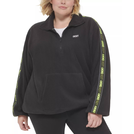 Женская флисовая толстовка DKNY на полумолнии 1159846660 (Черный 3X)