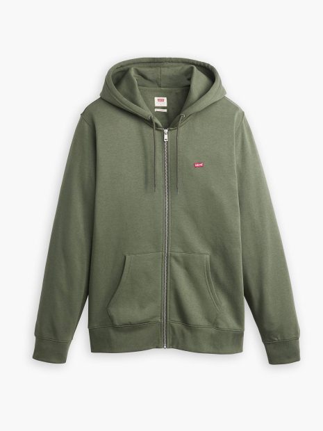 Мужская толстовка на молнии Levi's на флисе 1159847087 (Зеленый M)