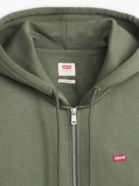 Мужская толстовка на молнии Levi's на флисе 1159847087 (Зеленый M)