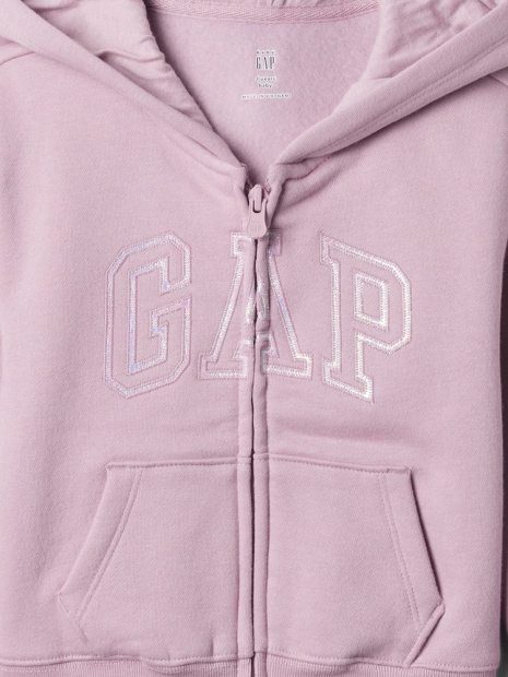 Детская толстовка на флисе GAP кофта с капюшоном 1159848198 (Сиреневый 2)