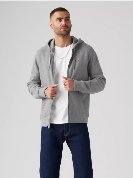 Толстовка чоловіча Levi's на флісі 1159849617 (Сірий XXL)