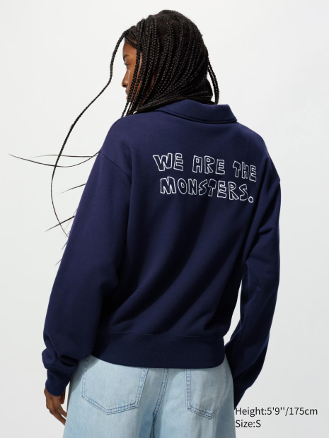 Толстовка UNIQLO POP MART UT Graphic на полумолнии 1159850480 (Синий M)