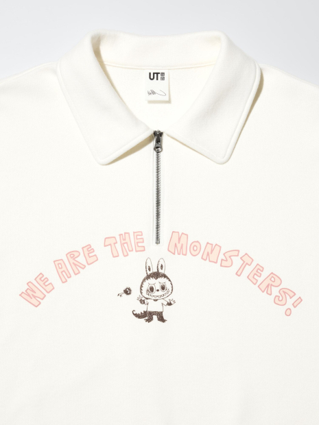 Толстовка UNIQLO POP MART UT Graphic на напівблискавці 1159851109 (Молочний M)
