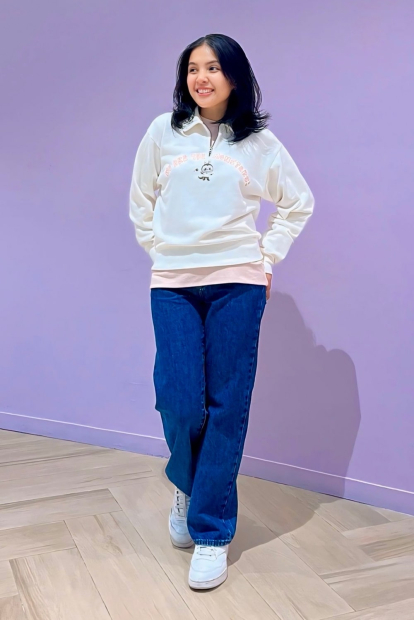 Толстовка UNIQLO POP MART UT Graphic на напівблискавці 1159851109 (Молочний M)