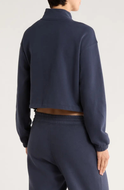 Толстовка на полумолнии Calvin Klein укороченная 1159853044 (Синий L)