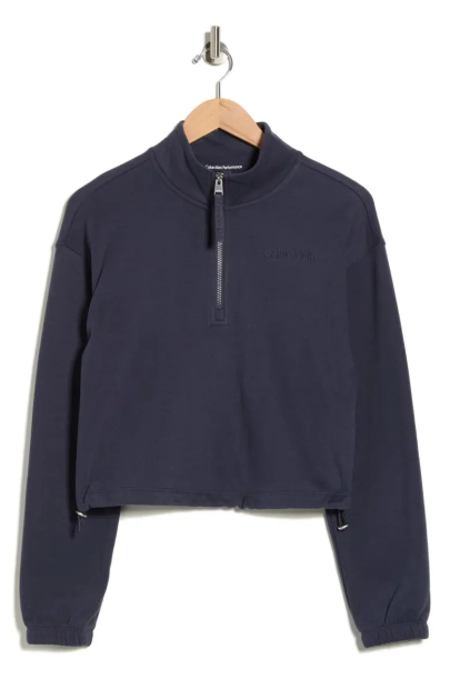 Толстовка на полумолнии Calvin Klein укороченная 1159853044 (Синий L)