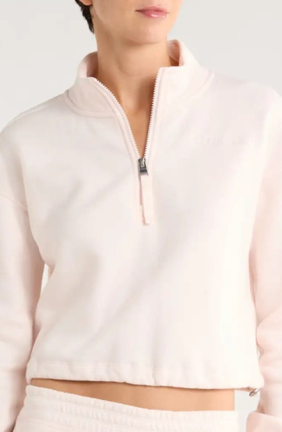 Толстовка на полумолнии Calvin Klein укороченная 1159853047 (Розовый XL)