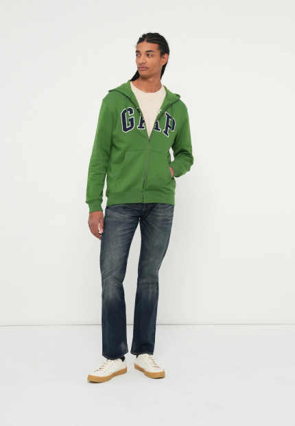 Толстовка на флисе GAP с логотипом 1159853277 (Зеленый XL)