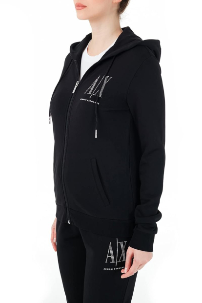 Женская толстовка Armani Exchange с логотипом 1159854234 (Черный XS)