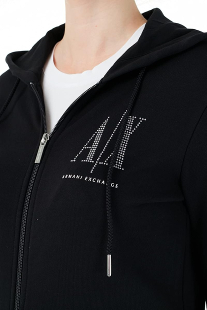 Женская толстовка Armani Exchange с логотипом 1159854234 (Черный XS)