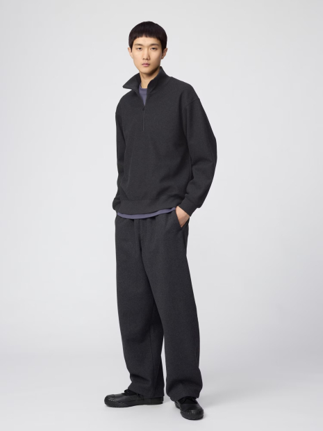 Толстовка UNIQLO на полумолнии 1159855934 (Серый XL)