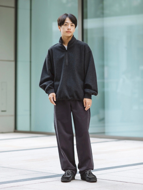 Толстовка UNIQLO на полумолнии 1159855934 (Серый XL)