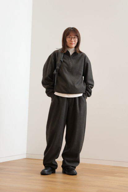 Толстовка UNIQLO на полумолнии 1159855934 (Серый XL)