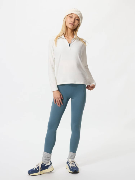 Толстовка флісова UNIQLO з напівблискавкою 1159856100 (Білий S)