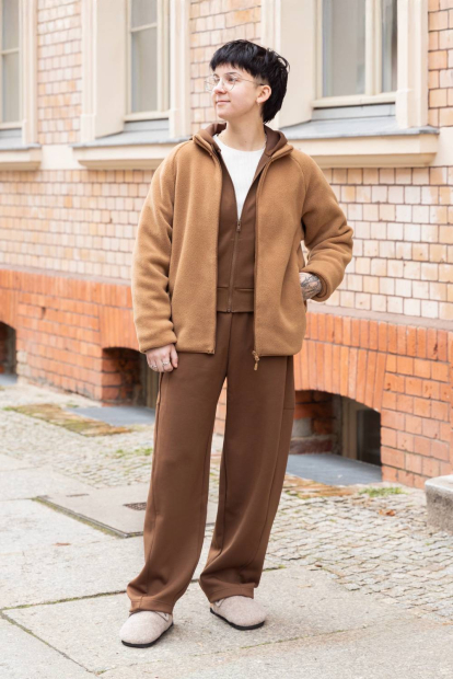 Толстовка на блискавці DRY UNIQLO з капюшоном 1159856199 (Коричневий S)