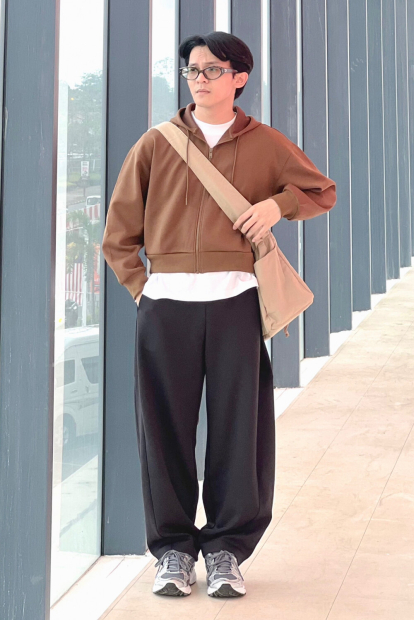 Толстовка на блискавці DRY UNIQLO з капюшоном 1159856199 (Коричневий S)