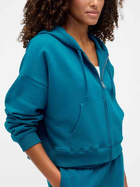 Толстовка жіноча укорочені GAP з капюшоном 1159856358 (Бірюзовий M)