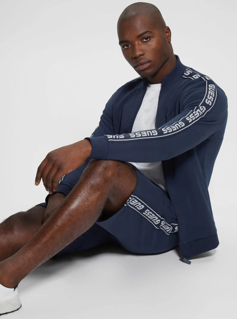 Мужская толстовка GUESS на молнии 1159857277 (Синий S)